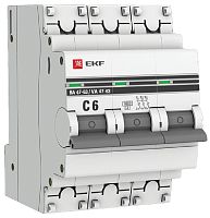 Выключатель автоматический EKF PROxima ВА47-63 3п 6А C 6кА фото Выключатель автоматический EKF PROxima ВА47-63 3п 6А C 6кА картинка